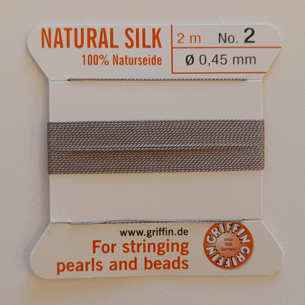 Griffin Silk Cord Size 2 (0.45mm) Grey
