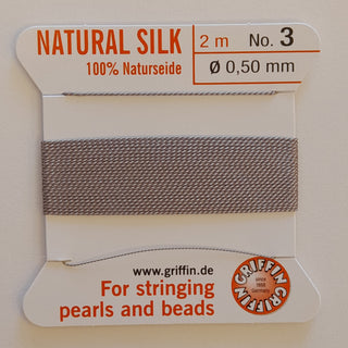 Griffin Silk Cord Size 3 (0.5mm) Grey