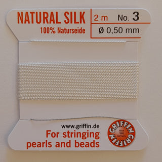 Griffin Silk Cord Size 3 (0.5mm) White