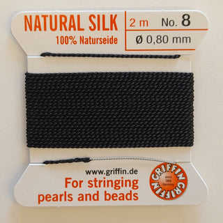 Griffin Silk Cord Size 8 (0.8mm) Black
