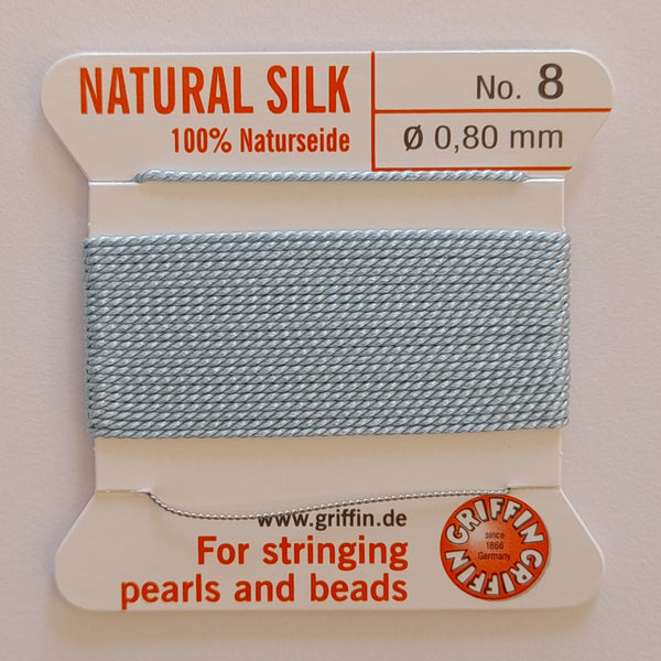 Griffin Silk Cord Size 8 (0.8mm) Turquoise