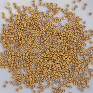 Miyuki Seed Beads Size 15 Duracoat Galvanised Matte Gold 3gm Bag