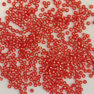 Miyuki Seed Beads Size 15 Duracoat Silver Lined Orange 3gm Bag