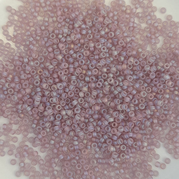 Miyuki Seed Beads Size 15 Matte Light Amethyst AB 3gm Bag
