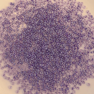 Miyuki Seed Beads Size 15 Sparkly Purple Lined Crystal 3gm Bag