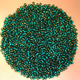 Japanese Seed Beads Size 11 Silver Lined Emerald 7.5gm Bag
