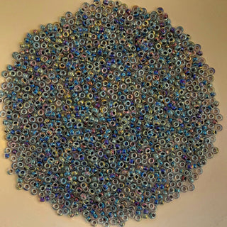 Miyuki Seed Beads Size 11 Varigated Blue Lined Crystal AB 7.5gm Bag
