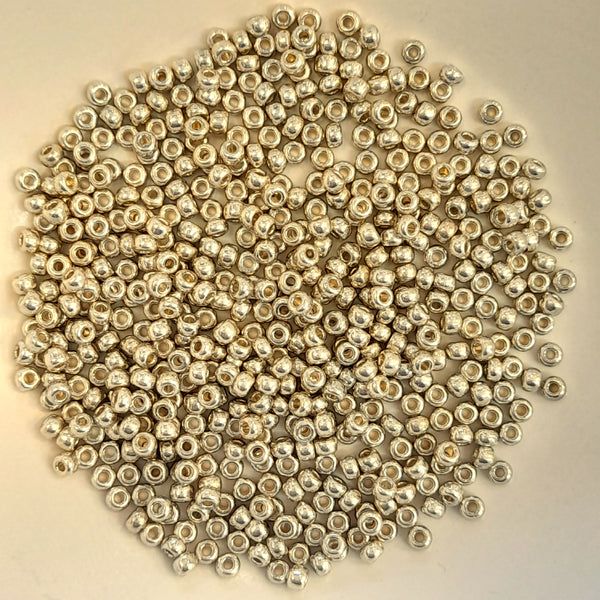 Miyuki Seed Beads Size 8 Galvanised Silver 7.5gm Bag