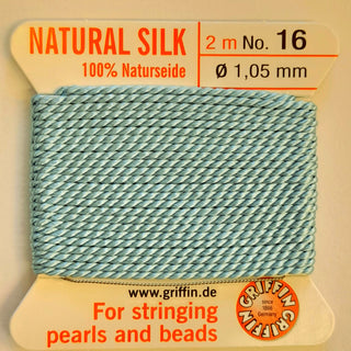 Griffin Silk Cord Size 16 (1.05mm) Turquoise