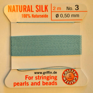 Griffin Silk Cord Size 2 (0.45mm) Turquoise