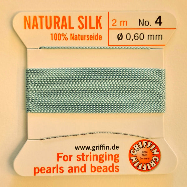 Griffin Silk Cord Size 4 (0.6mm) Turquoise