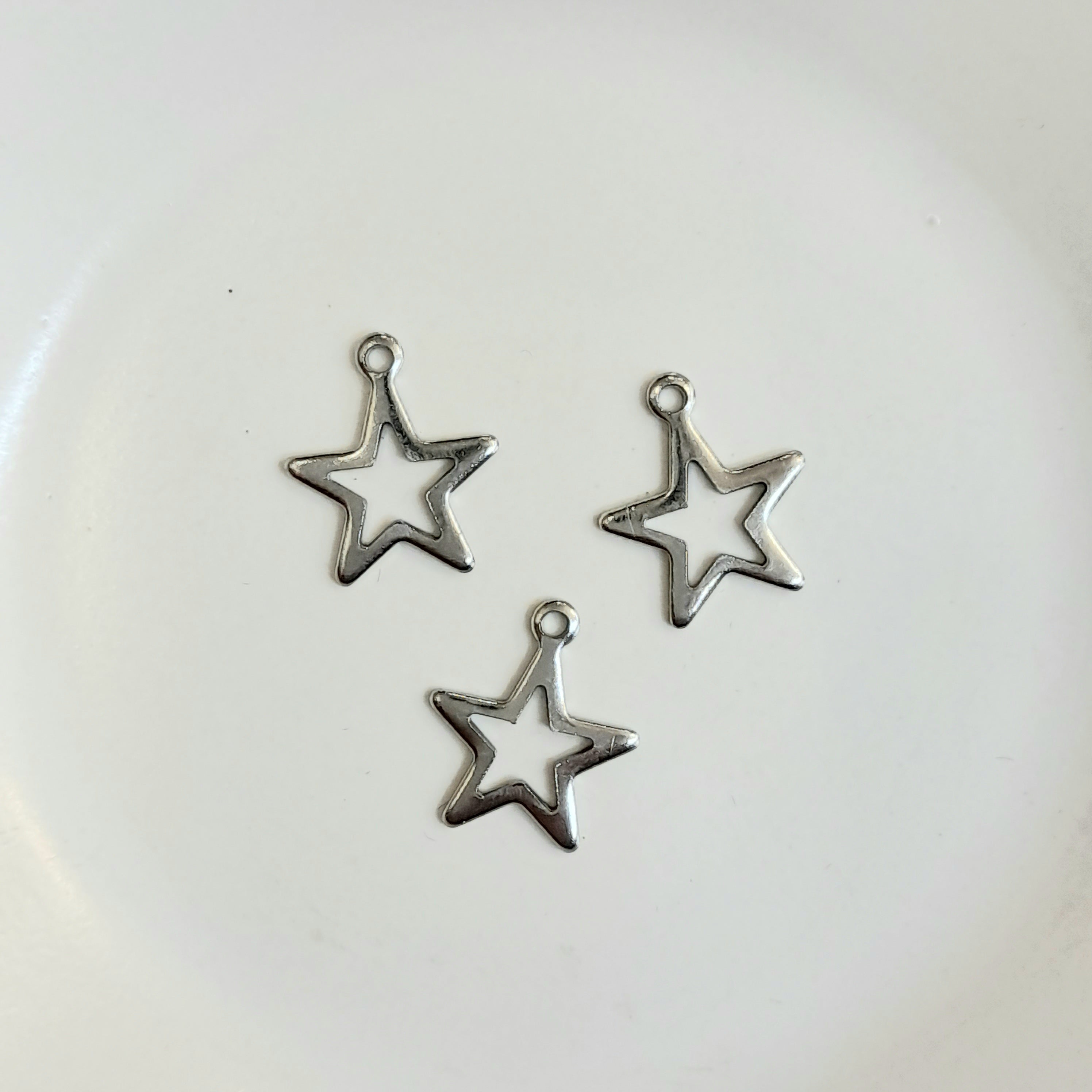 CharmSilver Cut Out Star Beadazzle NZ
