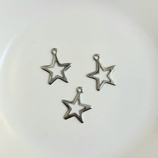 Charm-Silver Cut Out Star