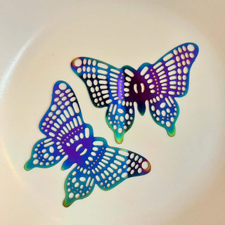 Charm-Rainbow Etched Butterfly