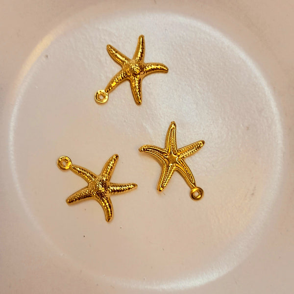 Charm-Gold Starfish