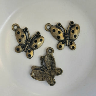 Charm-Antique Gold Butterfly