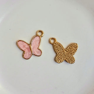 Buy pink Charm-Enamel Butterfly