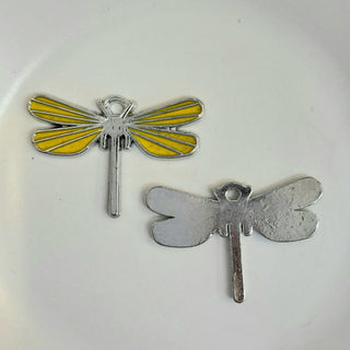 Buy yellow Charm-Enamel Dragonfly