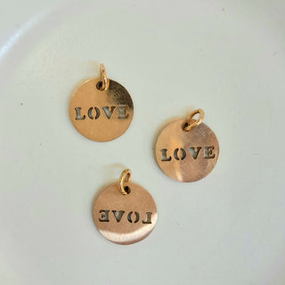 Buy rose-gold Charm-Round "LOVE"