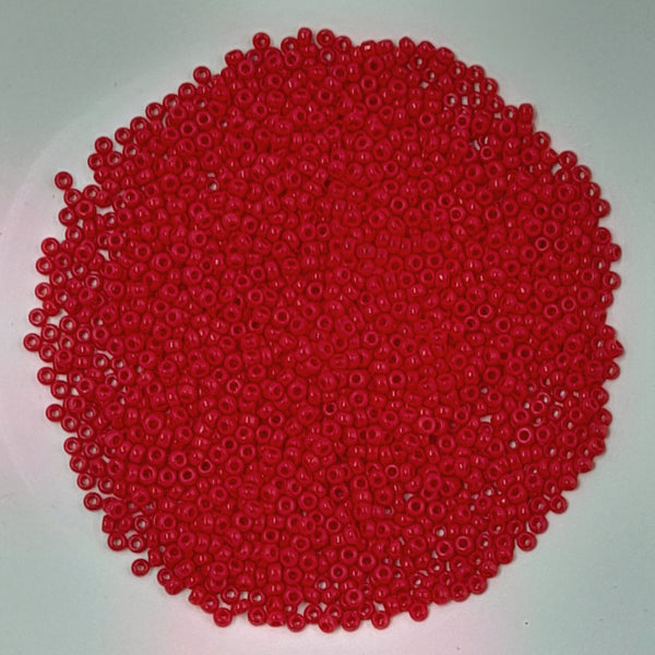Miyuki Seed Beads Size 11 Opaque Red 7.5gm Bag