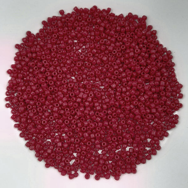 Miyuki Seed Beads Size 11 Opaque Dark Red 7.5gm Bag