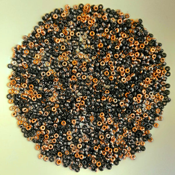 Miyuki Seed Beads Size 11 Black Capri Gold 7.5gm Bag