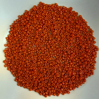 Miyuki Seed Beads Size 11 Frosted Opaque Glaze Terracotta 7.5gm Bag