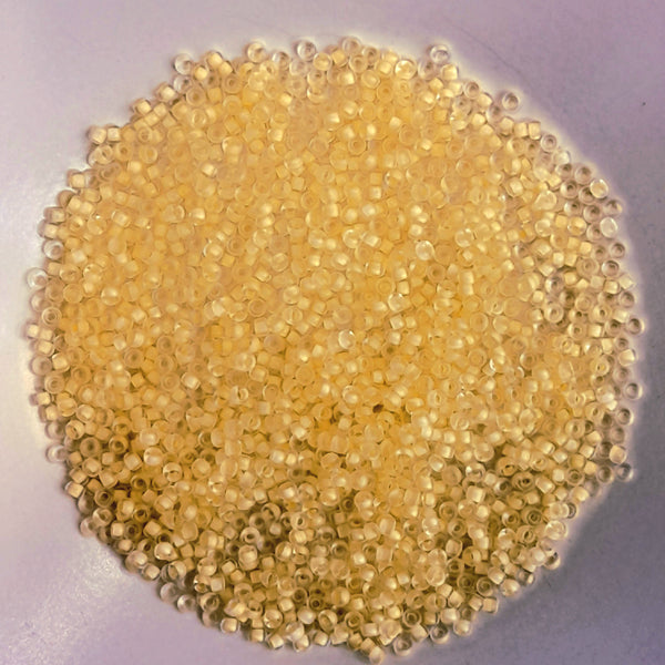Miyuki Seed Beads Size 11 Semi Matte Yellow Lined Crystal 7.5gm Bag