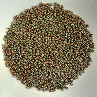 Miyuki Seed Beads Size 11 Matte Metallic Khaki Iris 7.5gm Bag