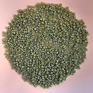 Miyuki Seed Beads Size 11 Frosted Opaque Glaze Kiwi 7.5gm Bag