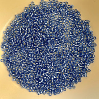 Miyuki Seed Beads Size 11 Silver Lined Dark Cornflower Blue 7.5gm Bag