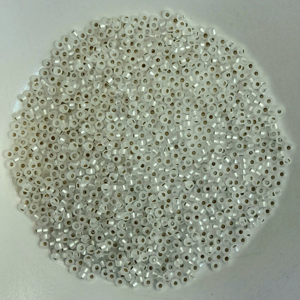 Miyuki Seed Beads Size 11 Matte Silver Lined Crystal 7.5gm Bag