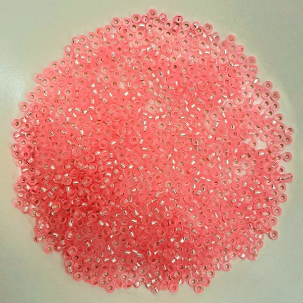 Miyuki Seed Beads Size 11 Silver Lined Bright Pink 7.5gm Bag