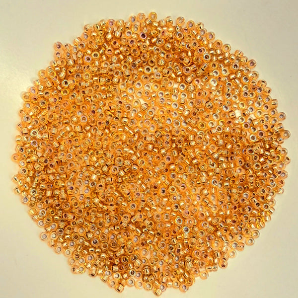 Miyuki Seed Beads Size 11 Silver Lined Gold AB 7.5gm Bag