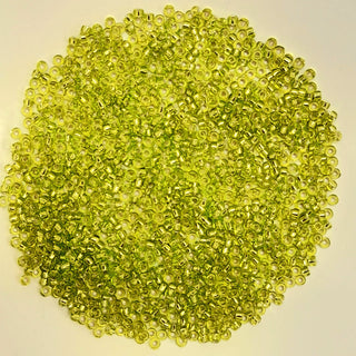 Miyuki Seed Beads Size 11 Silver Lined Chartreuse 7.5gm Bag