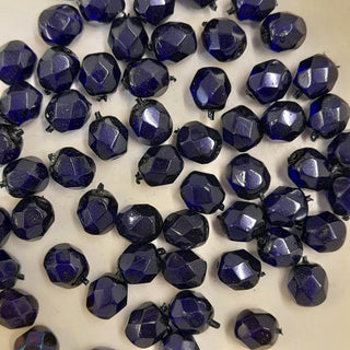 Czech Fire Polished 6mm Faceted Round Metallic Opaque Purple