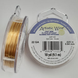 Artistic Wire - 22 Gauge Gold (Silver Plated)