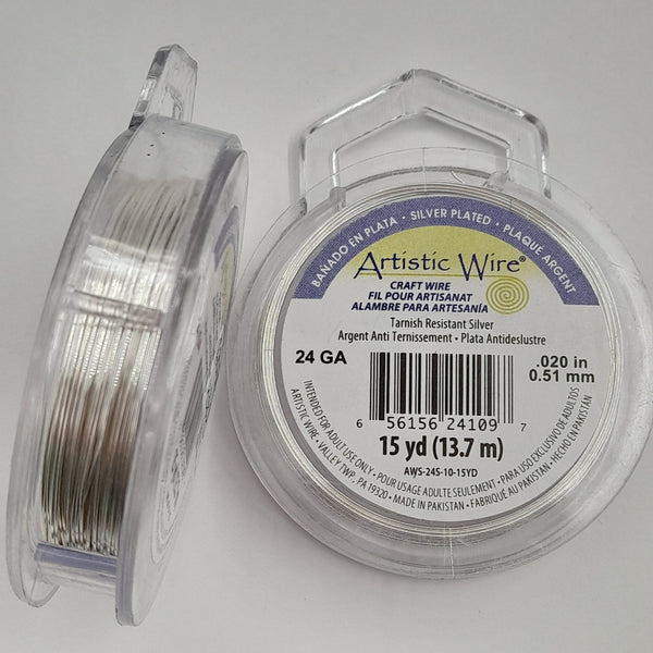 Artistic Wire - 24 Gauge Silver (Silver Plated)