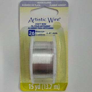 Artistic Wire - 26 Gauge Silver (Silver Plated)