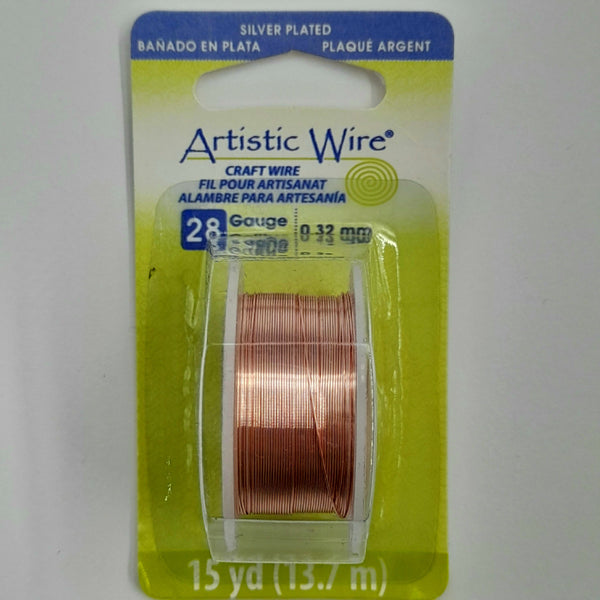 Artistic Wire 28 Gauge Rose Gold (Silver Plated)