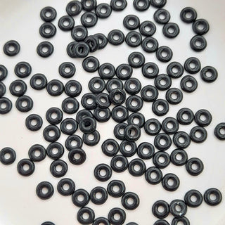 Czech 'O' Beads Jet Black 3gm Bag