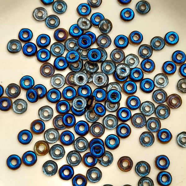 Czech 'O' Beads Crystal Azure 3gm Beads