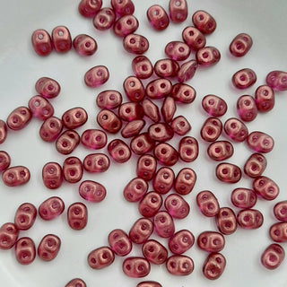 Czech Superduo Beads Halo French Rose 7.5gm Bag