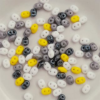 Czech Superduo Beads Limoncello Mix 7.5gm Bag