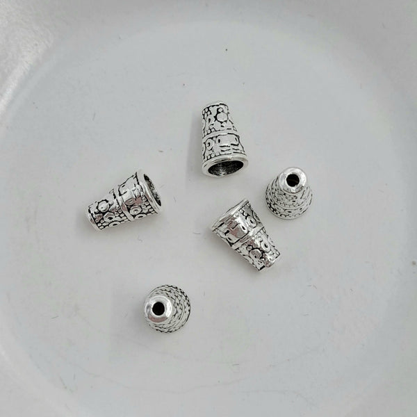 Findings - 5x10mm Bead Cone Silver