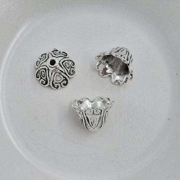 Findings - 10x15mm Bead Cone Silver