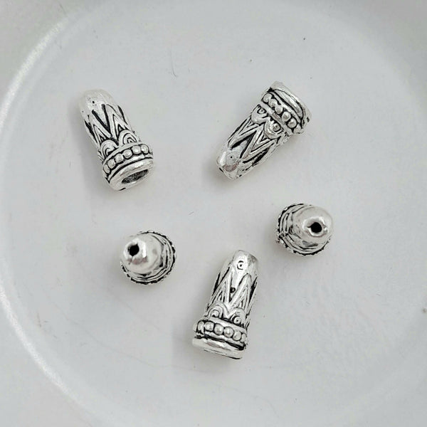 Findings - 7x12mm Bead Cone Silver