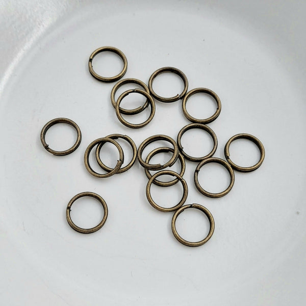 Findings - 8mm Split Ring Antique Gold