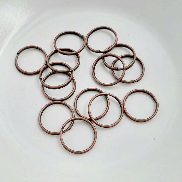 Findings -12mm Split Ring Antique Copper