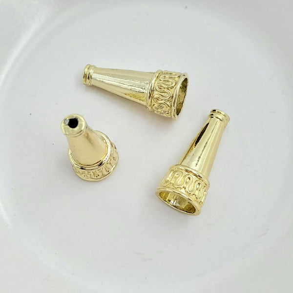 Findings -10x20mm Bead Cone Yellow Gold